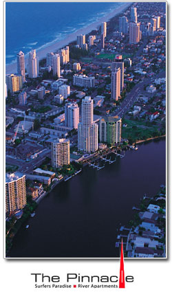 The Pinnacle Apartments from above