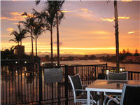 Sunset over the river